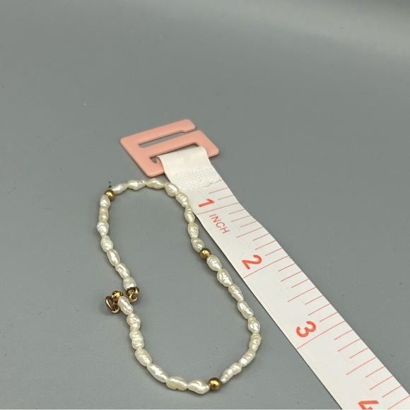 Freshwater Pearl Bracelet Dainty Minimalist 14K Marked Lobster Clasp - Picture 7 of 9